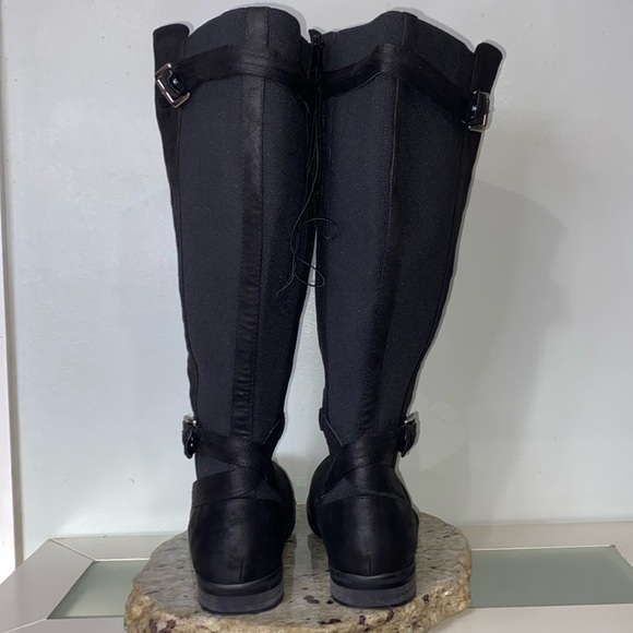 Dream Cloud Faux-Leather Black Casual Buckle Detailed Riding Boot Women Size 12 - Picture 12 of 16